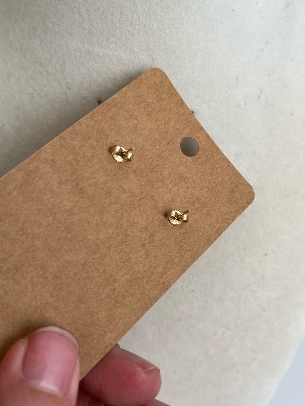 14k gold CZ bling studs - Picture 3 of 6